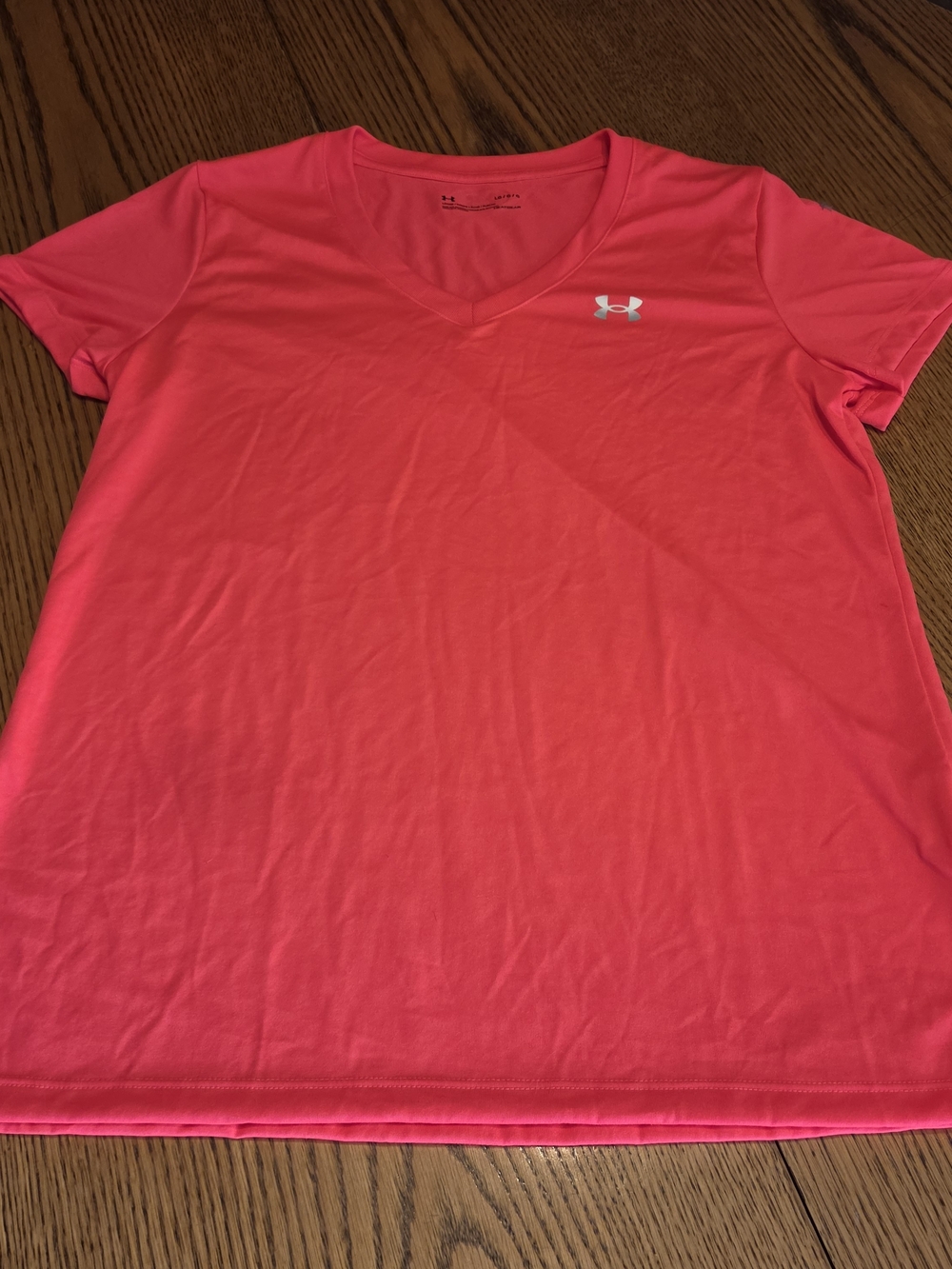 Under Armour Women's Pink V-Neck Performance Tee